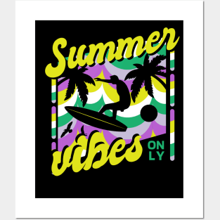 Summer Vibes Retro Vintage Holiday Art Posters and Art